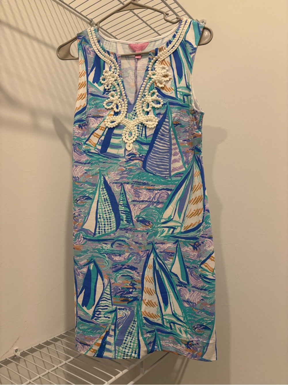 Lilly Pulitzer Woman’s S Sleeveless Sailboat Print One-Piece Dress